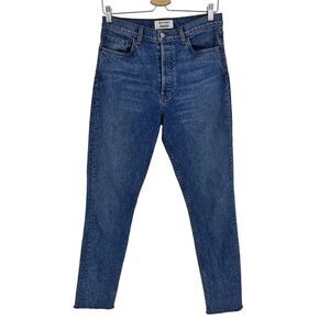Reformation Serena High Skinny Jeans Size 29 in Maya Blue Raw Hem